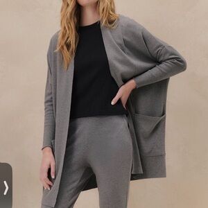PACT 100% Organic Cotton Dark Gray Open Front Cardigan